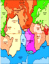 Map of the plate boundaries